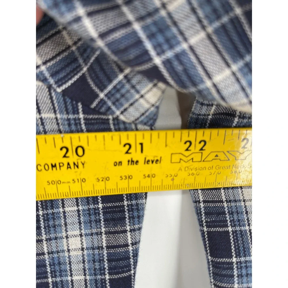Willow Bay Plaid Blazer Mens Medium Blue Excellent Checkered Single Button Coat